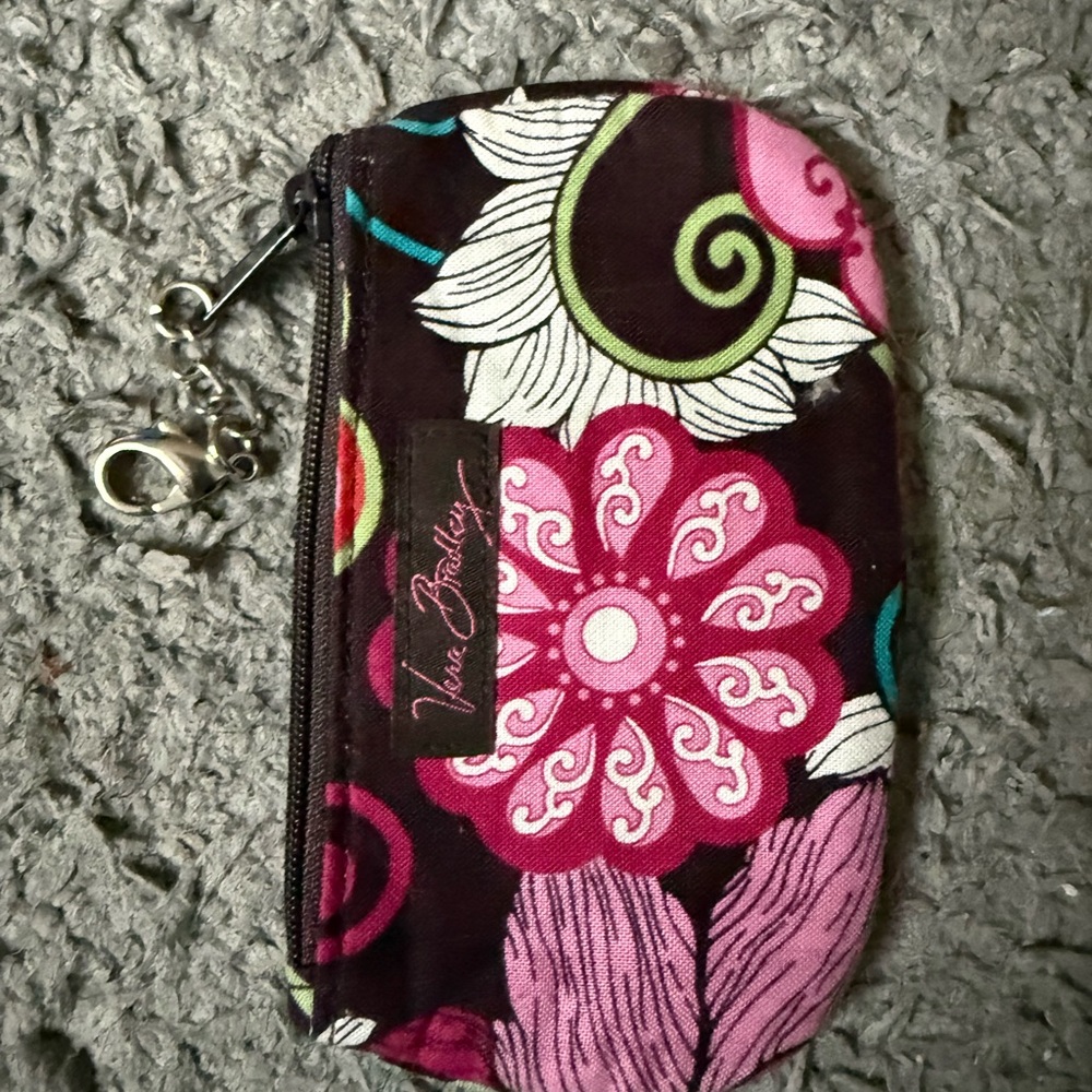 Vera Bradley Pink and White Floral Pouch